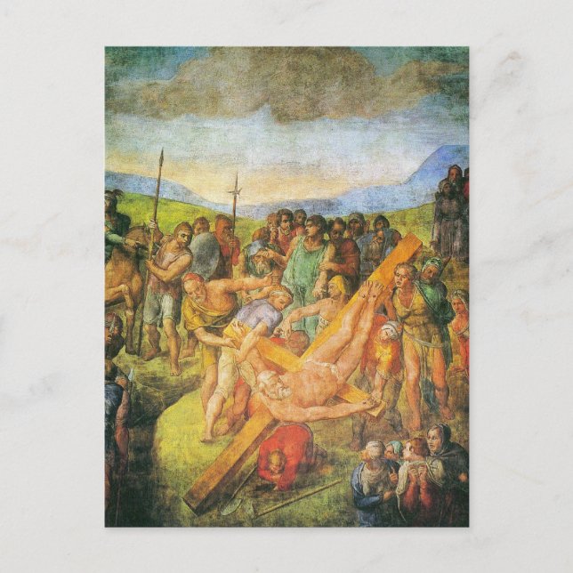 Die Kreuzigung des Hl. Peter Postkarte (Vorderseite)
