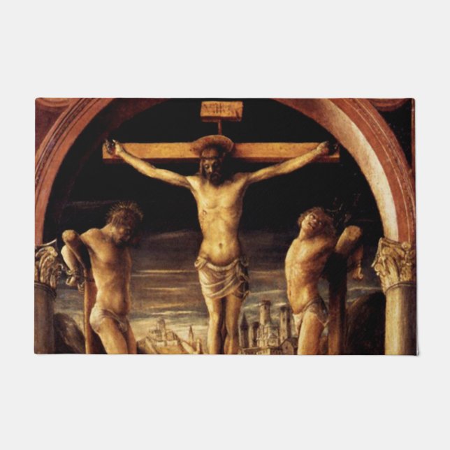 Die Kreuzigung Jesu durch Vincenzo Foppa - 1456 Fußmatte (Vorderseite)