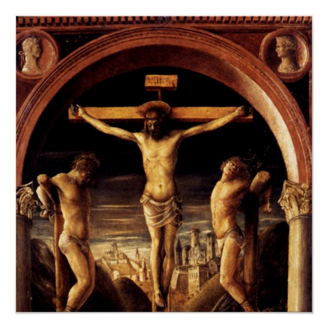 Die Kreuzigung Jesu durch Vincenzo Foppa - 1456 Poster (Vorderseite)
