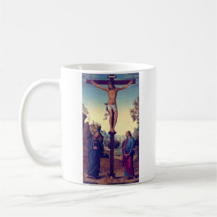 Die Kreuzigung mit der Jungfrau von Pietro Perugin Kaffeetasse