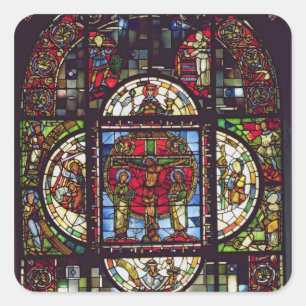 Die Kreuzigung Quadratischer Aufkleber