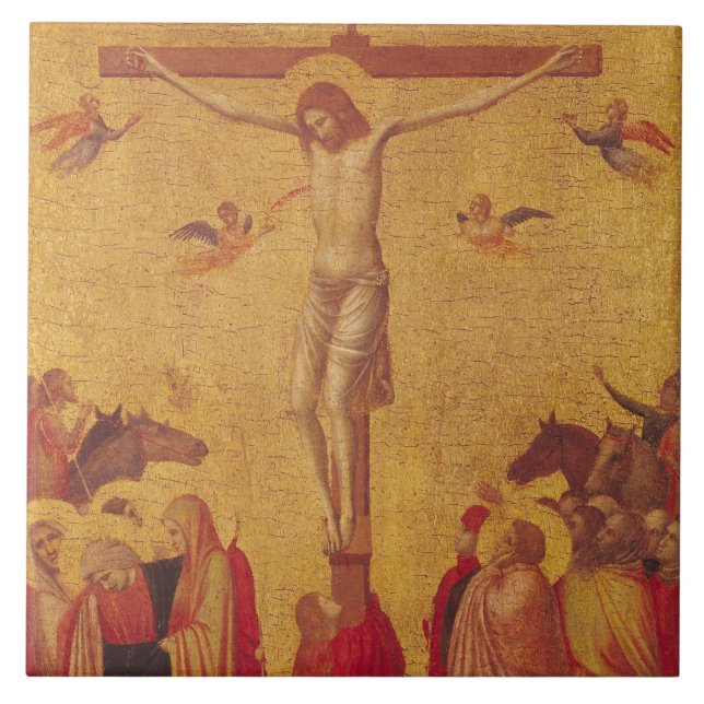 Die Kreuzigung (Tempera auf Platte) Fliese (Vorderseite)