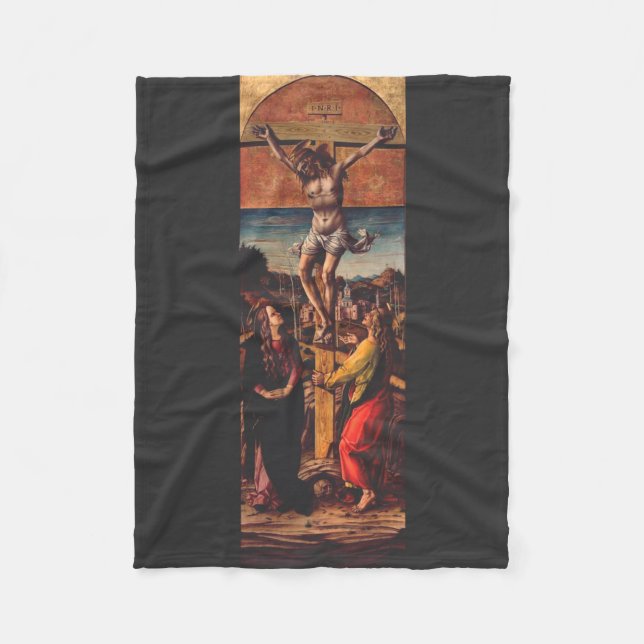 Die Kreuzigung von Carlo Crivelli Fleecedecke (Vorderseite)