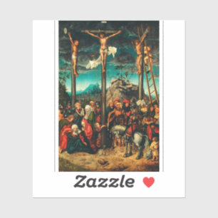 Die Kreuzigung von Lucas Cranach dem Älteren Aufkleber