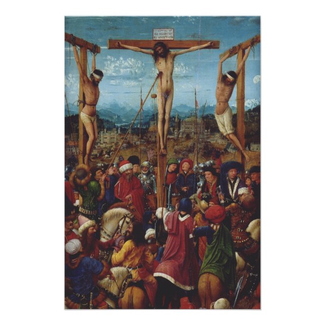 Die Kreuzigung von Van Eyck Poster (Vorderseite)