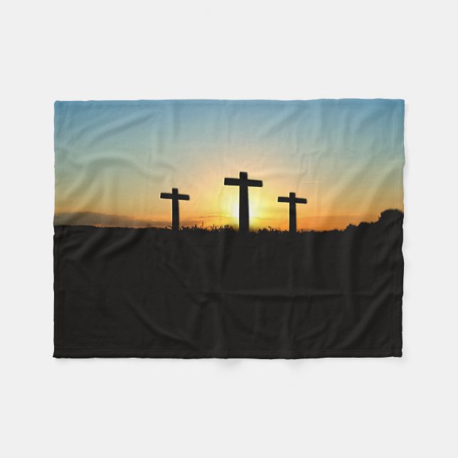 Die Kreuzungen bei Sonnenuntergang Fleecedecke (Vorderseite (Horizontal))