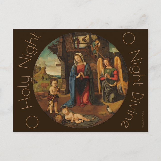 Die Krippe c.1495 | Blue Beach Song™ Postkarte (Vorderseite)