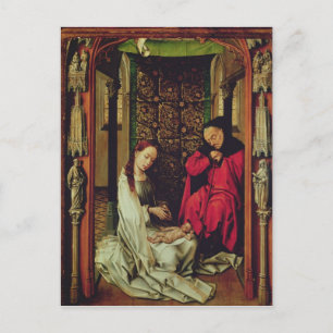 Die Krippe, verlassen Dreierflügel, c.1496 Postkarte
