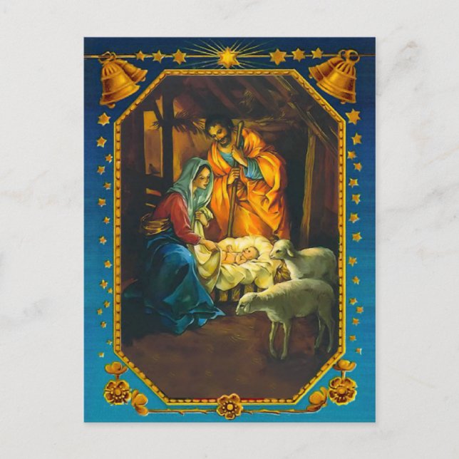 Die Krippenkarte Postkarte (Vorderseite)