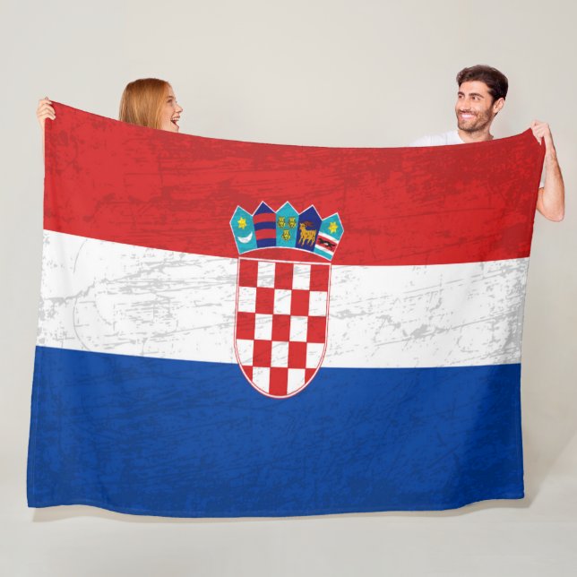 Die kroatische Flagge - ein Tapisserie über kroati Fleecedecke (Beispiel)
