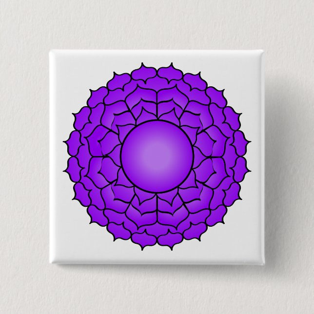 Die Krone Chakra Button (Vorderseite)