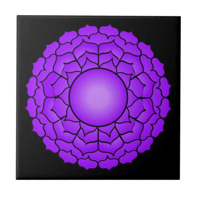 Die Krone Chakra Fliese (Vorderseite)