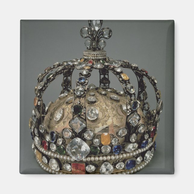 Die Krone von Louis XV, 1722 (vergoldetes Silber,  Magnet (Vorne)