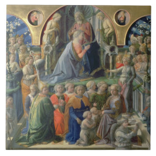 Die Krönung der Jungfrau, 1441-7 (Tempera auf p Fliese