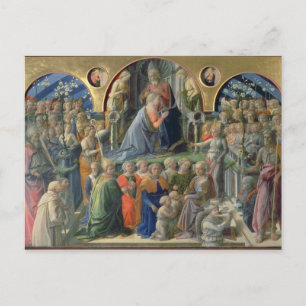 Die Krönung der Jungfrau, 1441-7 (Tempera auf p Postkarte
