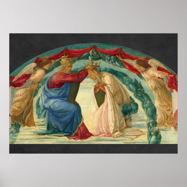 Die Krönung der Jungfrau durch Filippino Lippi Poster (Vorne)