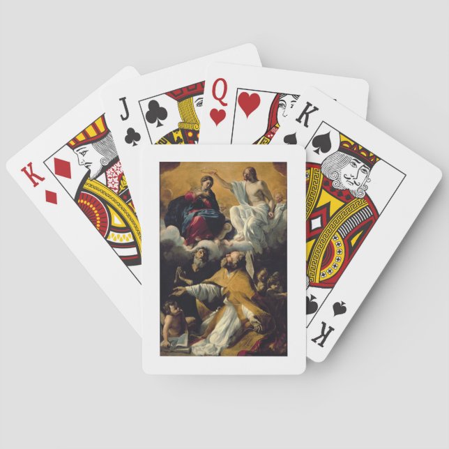Die Krönung der Jungfrau mit SS. William of A Spielkarten (Rückseite)