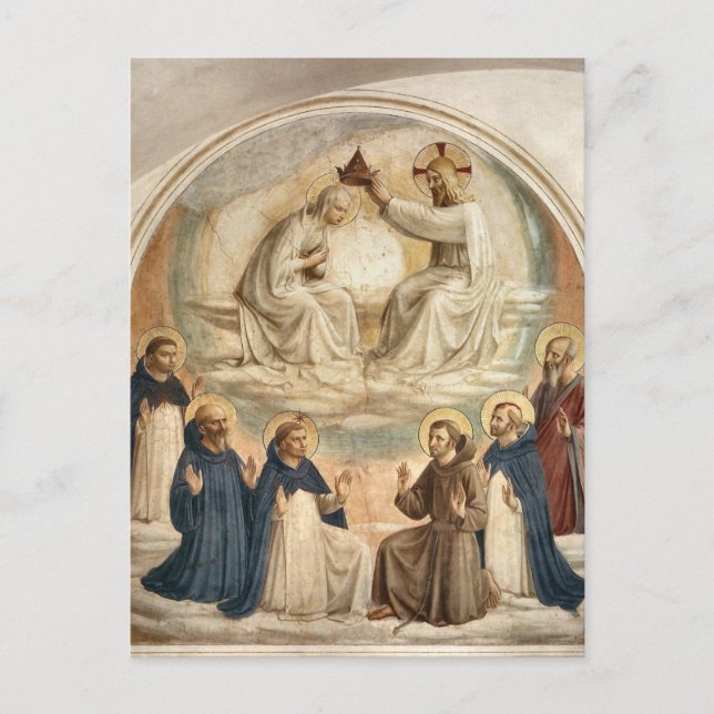 Die Krönung der Jungfrau von Fra Angelico Postkarte (Vorderseite)