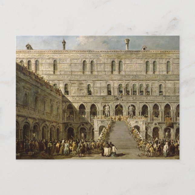 Die Krönung des Dogen von Venedig Postkarte (Vorderseite)
