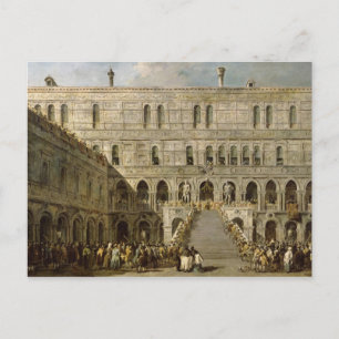 Die Krönung des Dogen von Venedig Postkarte