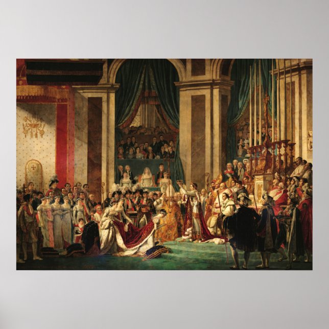 Die Krönung Napoleons durch Jacques-Louis David Poster (Vorne)