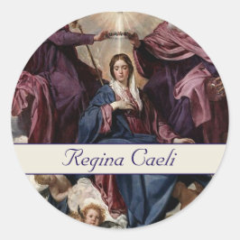 Die Krönung unserer Frau Runder Aufkleber