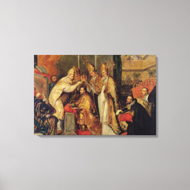 Die Krönung von Charles V Heiliger Römischer Kaise Leinwanddruck (Vorderseite)
