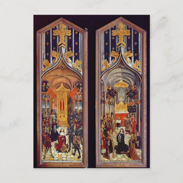 Die Krönung von David und Louis XII 1501 Postkarte (Vorderseite)