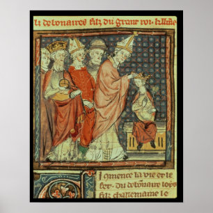 Die Krönung von Louis I 'das fromme Poster