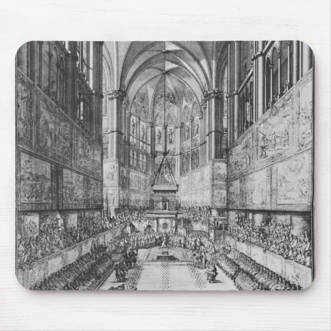 Die Krönung von Louis XIV in Reims-Kathedrale Mousepad (Vorne)