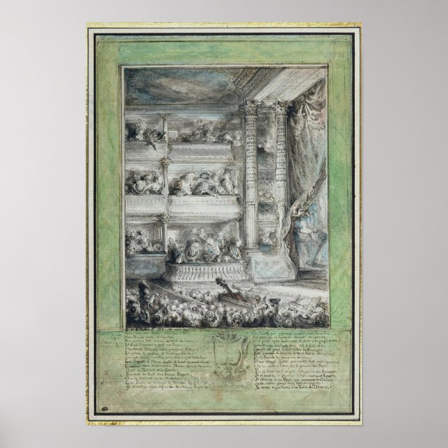 Die Krönung von Voltaire im Theater Francais Poster (Vorne)