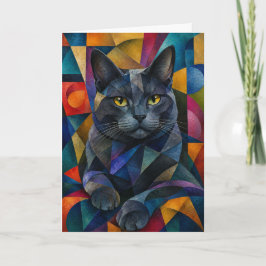 Die kubistische Katze Karte