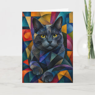 Die kubistische Katze Karte