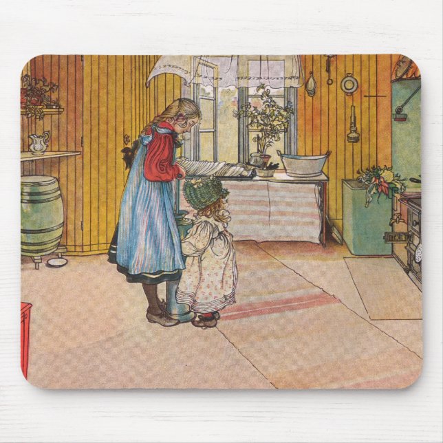 Die Küche durch Carl Larsson-Kunst-Druck Mousepad (Vorne)