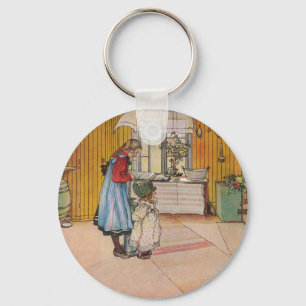 Die Küche durch Carl Larsson-Schwede-Künstler Schlüsselanhänger