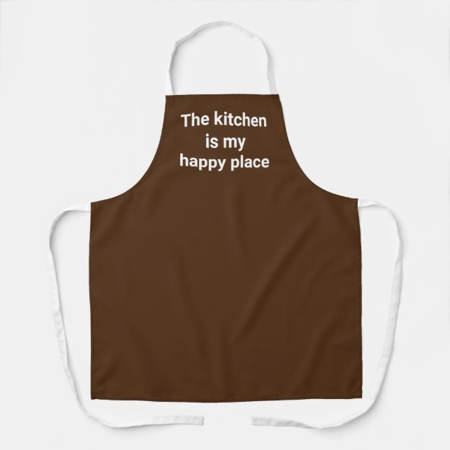 Die Küche ist meine glückliche Place Brown Schürze (Vorderseite)