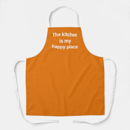 Die Küche ist meine glückliche Stelle Orange Schür Schürze