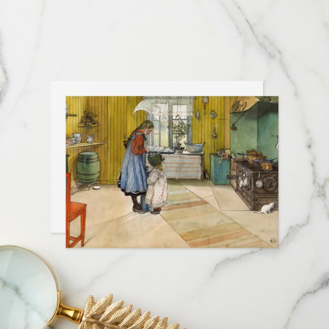 Die Küche von Carl Larsson Dankeskarte (Vorderseite/Rückseite Beispiel)
