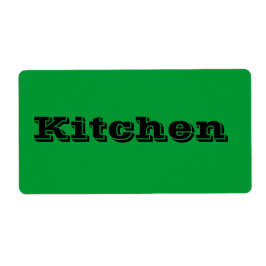Die Küchen bewegen Labels in Grün