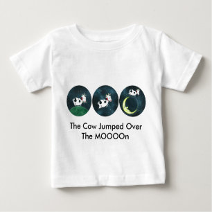 Die Kuh sprang über den MOOOn Baby T-shirt