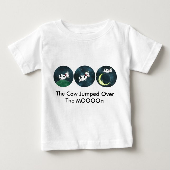 Die Kuh sprang über den MOOOn Baby T-shirt (Vorderseite)