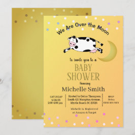 Die Kuh sprang über die Mondeinladung Einladung