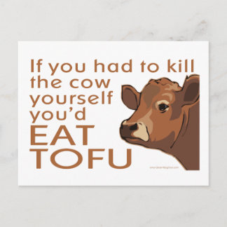 Die Kuh töten - Vegan, vegetarisch Postkarte