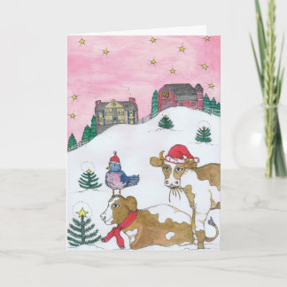 Die Kühe kommen zu Weihnachten Zuhause