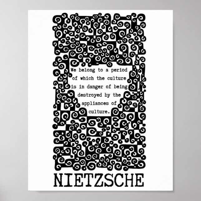 Die KULTUR wird von Nietzsche zitiert Poster (Vorne)