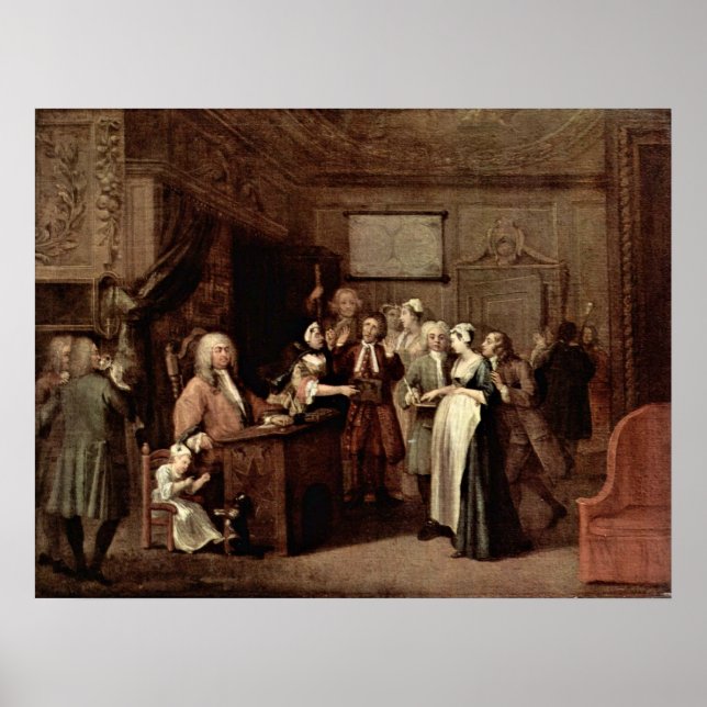 Die Kündigung von William Hogarth Poster (Vorne)