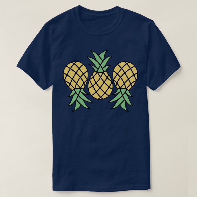 Die Kunst der Ananas im Kopf T-Shirt (Design vorne)
