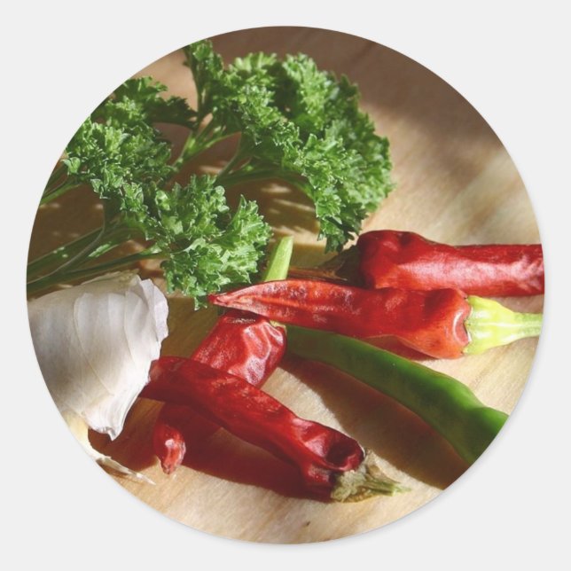 Die Kunst der Küche Runder Aufkleber (Vorderseite)