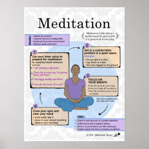 Die Kunst der Meditation für Erwachsene Poster