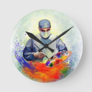 Die Kunst der Medizin Runde Wanduhr